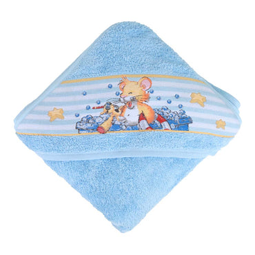 Leo Lausemaus Poncho Kinder Handtuch - Kapuzenhandtuch